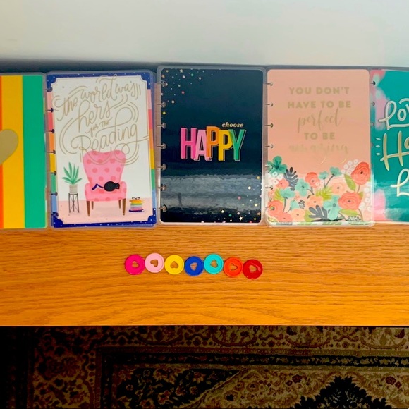 The Happy Planner Office Happy Planner Mini Covers And Rainbow Disc Poshmark